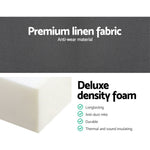 H&L Bedding Alzbeta Double Size Folding Foam Mattress Portable Bed Mat Dark Grey