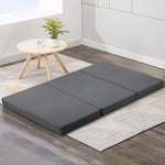 H&L Bedding Alzbeta Double Size Folding Foam Mattress Portable Bed Mat Dark Grey