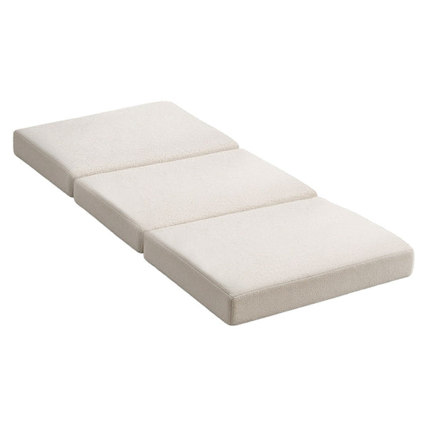  Foldable Mattress Fleece Portable 3-fold Folding Foam Mattresses