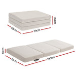 Foldable Mattress Fleece Portable 3-fold Folding Foam Mattresses