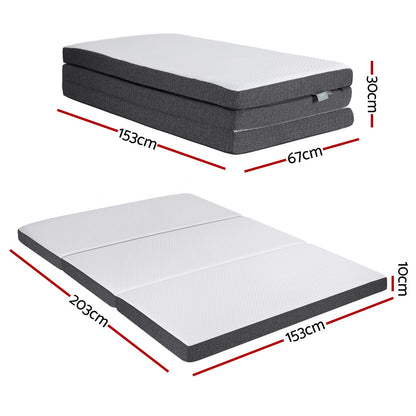 Foldable Mattress Queen Memory Foam 153x203x10cm