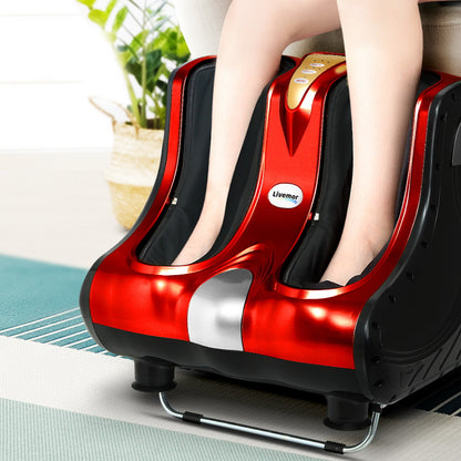 Foot Massager Shiatsu Ankle Calf Leg Massagers Circulation Enhancer Machine Red
