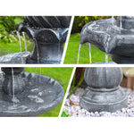 Solar Water Feature 3 Tiers Black 93Cm