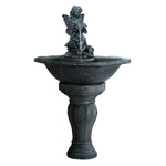 Water Fountain Features Solar with LED Lights Outdoor Cascading Angel