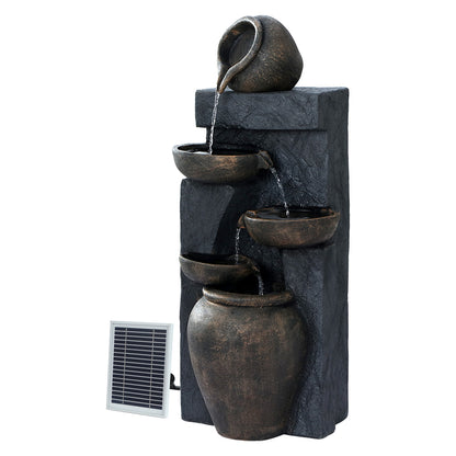 Solar Water Feature 5-Tier 99Cm
