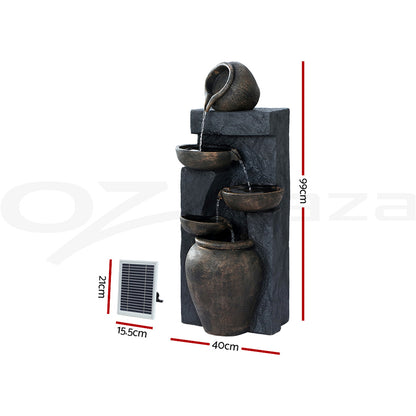Solar Water Feature 5-Tier 99Cm