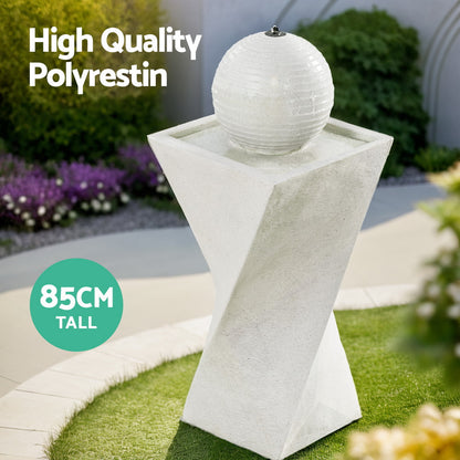 Solar Bird Bath Water Feature - 85CM LED Design