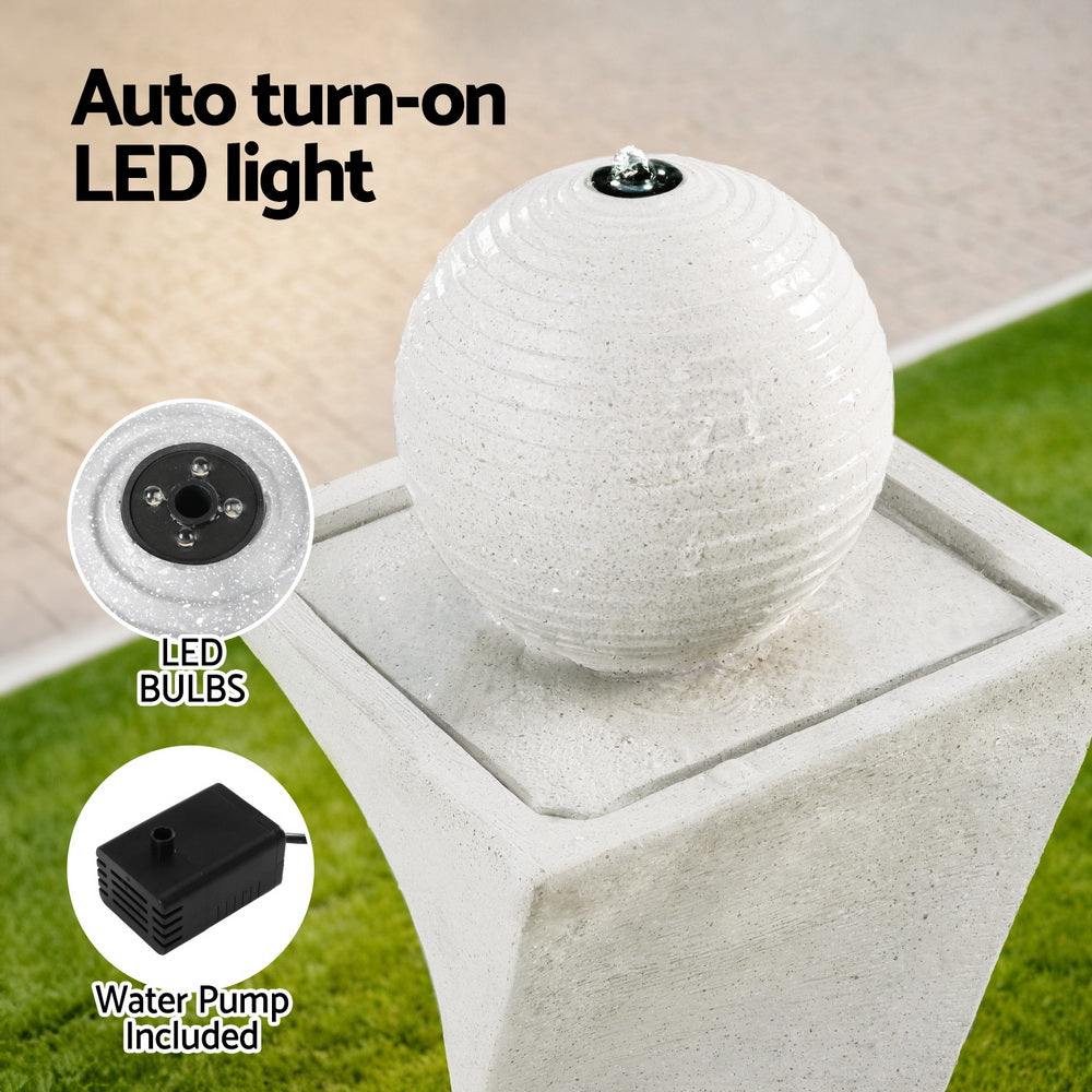 Solar Bird Bath Water Feature - 85CM LED Design