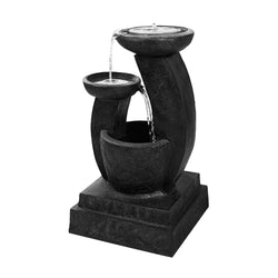 Solar 3-Tier Mushroom Water Fountain with LED Light - 70cm
