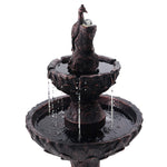 Solar Water Feature 3-Tiers Peacock 106Cm