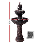 Solar Water Feature Tier Fountain with Pump Kit Bird Bath 106CM Peacock