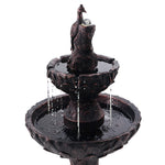 Solar Water Feature Tier Fountain with Pump Kit Bird Bath 106CM Peacock