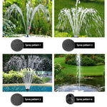 30W LED Lights Solar Fountain with Battery Outdoor Fountains Submersible Water Pump