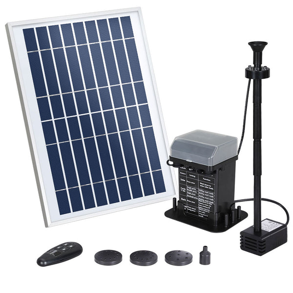  Solar Pond Pump With Battery Kit Led Lights 5.2Ft