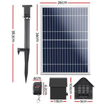 Solar Pond Pump with Battery Kit LED Lights 8.8 FT
