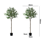 2x Artificial Olive Trees Potted Plants 150cm Indoor Home Decor Green