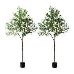 2x Artificial Olive Trees Potted Plants 180cm Indoor Home Decor Green