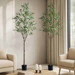 2x Artificial Olive Trees Tall Potted Plants 210cm Indoor Home Decor