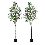 2x Artificial Olive Trees Tall Potted Plants 210cm Indoor Home Decor