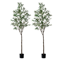2x Artificial Olive Trees Tall Potted Plants 210cm Indoor Home Decor
