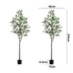 2x Artificial Olive Trees Tall Potted Plants 210cm Indoor Home Decor