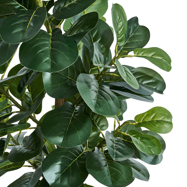  2x Artificial Fiddle Leaf Fig Trees Lifelike Potted Plants 180cm & 150cmGreen