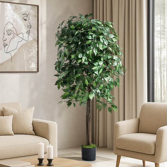 Artificial Ficus Tree 150cm Lifelike  Potted Indoor Plant Décor