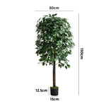 Artificial Ficus Tree 150cm Lifelike  Potted Indoor Plant Décor