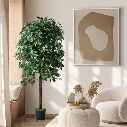 Artificial Ficus Tree 150cm Lifelike  Potted Indoor Plant Décor