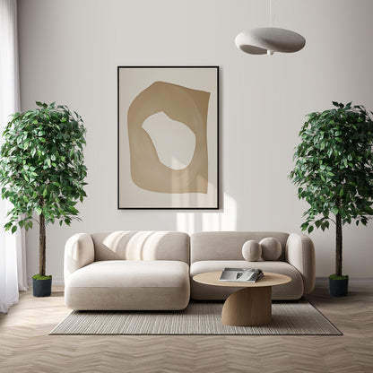 Artificial Ficus Tree 150cm Two Pack Lifelike Potted Indoor Plant Décor