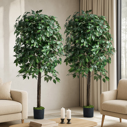 2x Artificial Palm Trees Potted Plants 180cm Indoor Home Decor Green A4 & A22