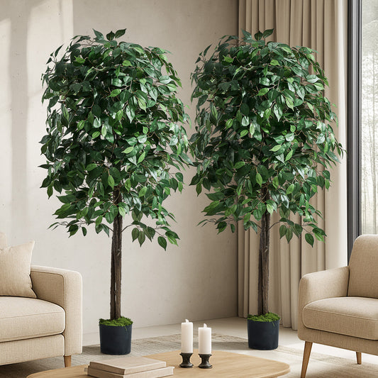 2x Artificial Palm Trees Potted Plants 180cm Indoor Home Decor Green A4 & A22