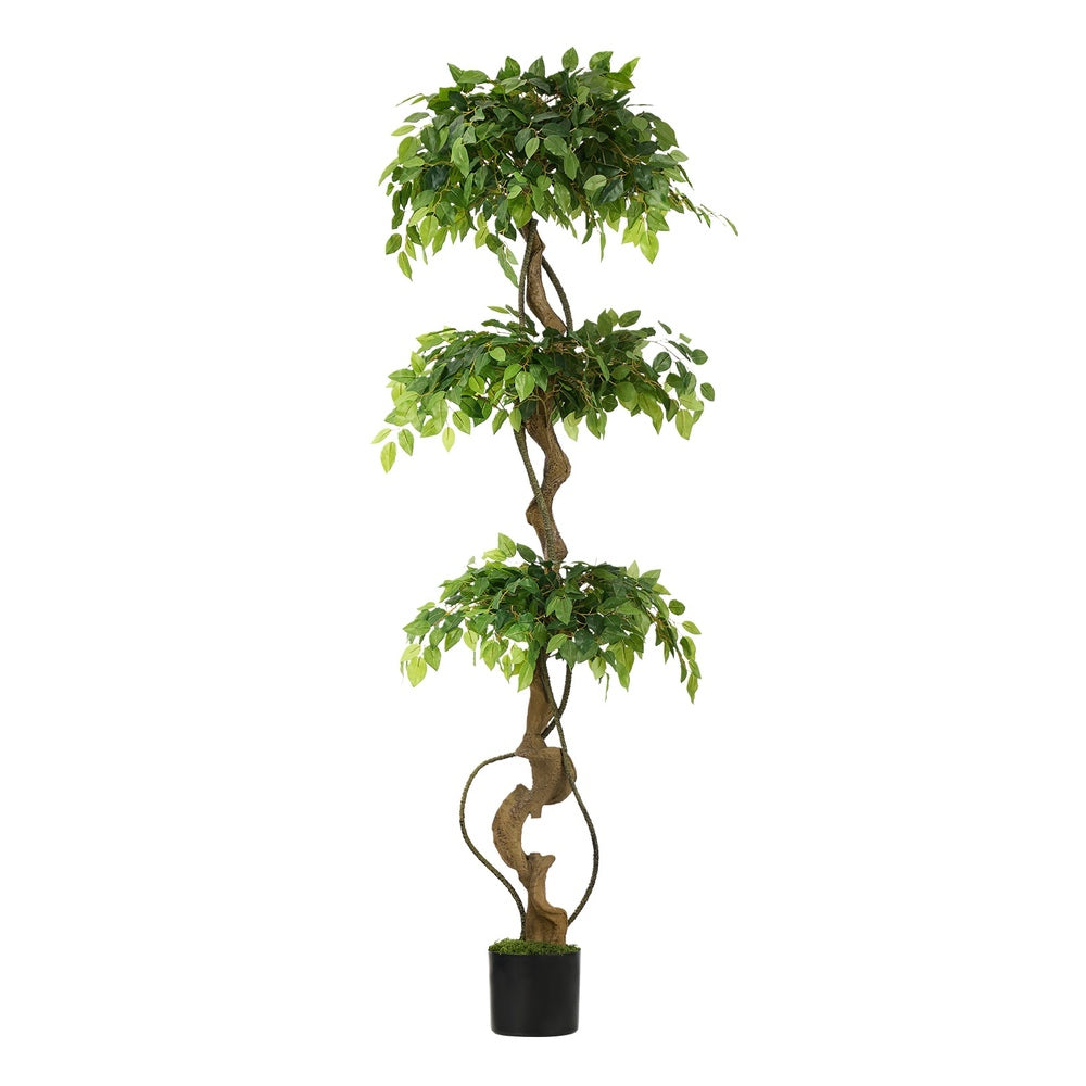 Artificial Ficus Tree 180cm Twisted Faux Potted Plant Indoor Home Décor