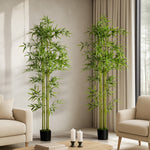 Artificial Bamboo Plant 2 Pack 180cm Faux Potted Indoor Outdoor Home Garden Décor