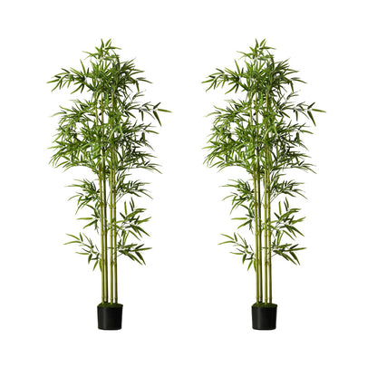 Artificial Bamboo Plant 2 Pack 180cm Faux Potted Indoor Outdoor Home Garden Décor