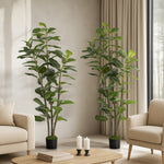 Artificial Fiddle Leaf Fig Tree 2 Pack 150cm Lifelike Faux Potted Indoor Plant