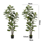 Artificial Fiddle Leaf Fig Tree 2 Pack 150cm Lifelike Faux Potted Indoor Plant