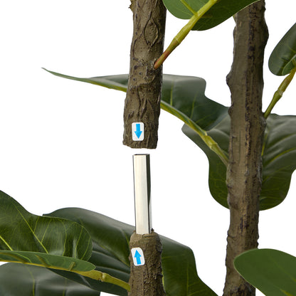 Artificial Fiddle Leaf Fig Tree 2 Pack 150cm Lifelike Faux Potted Indoor Plant