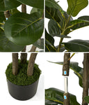 Artificial Fiddle Leaf Fig Tree 2 Pack 150cm Lifelike Faux Potted Indoor Plant