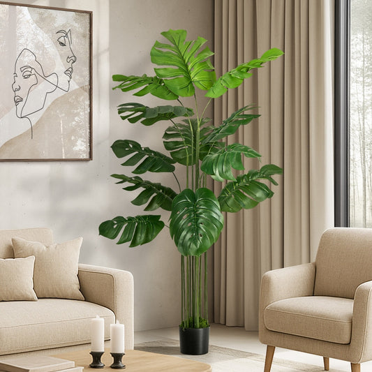 150cm Artificial Monstera Deliciosa Plant Fake Tree Home Dacor