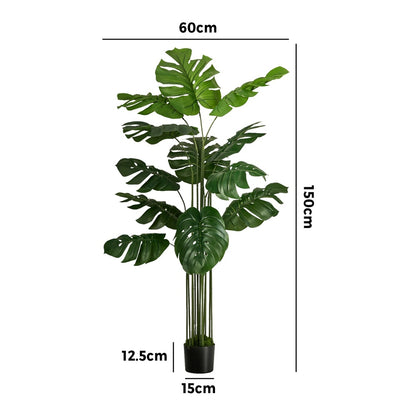 150cm Artificial Monstera Deliciosa Plant Fake Tree Home D�cor