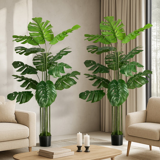 2Pack Artificial Tree 150cm Faux Monstera Deliciosa Plant Decor