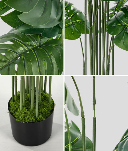 2Pack Artificial Tree 150cm Faux Monstera Deliciosa Plant Decor