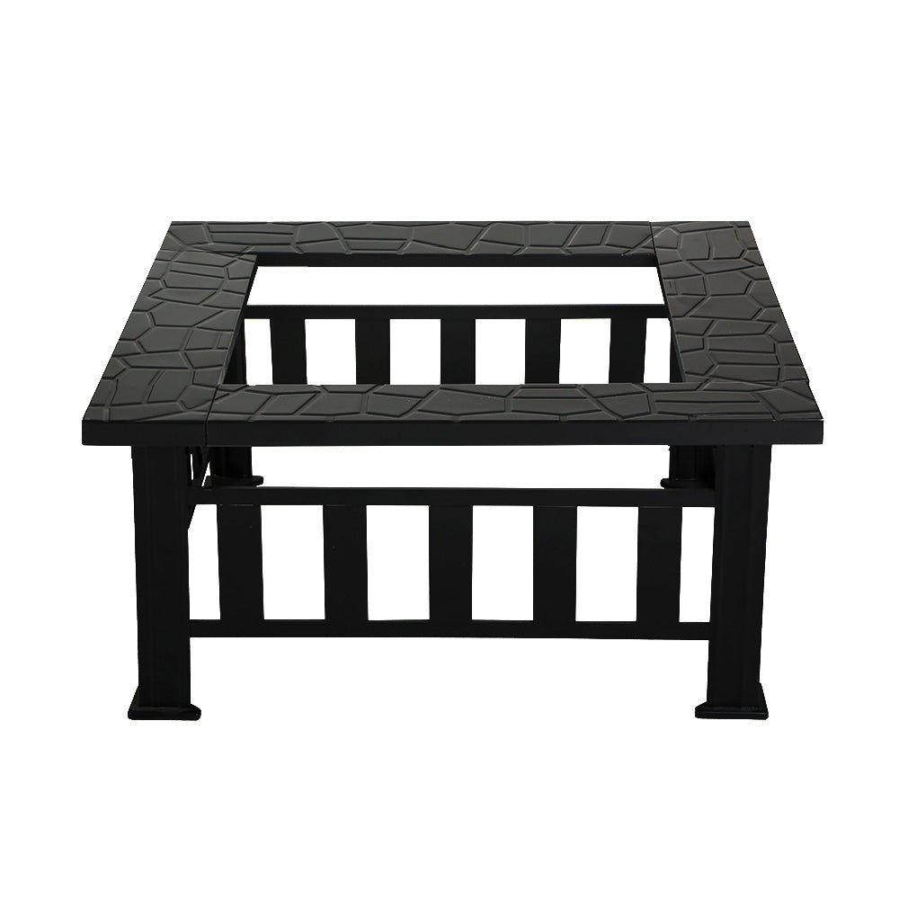 Fire Pit Bbq Grill 2-In-1 Table