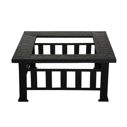 Fire Pit Bbq Grill 2-In-1 Table