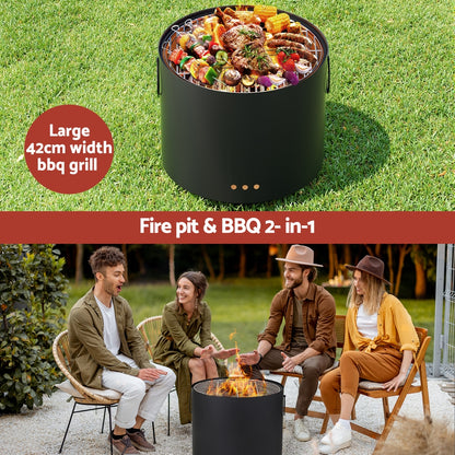 Deep Bowl Fire Pit BBQ Portable Outdoor Fireplace for Garden Patio