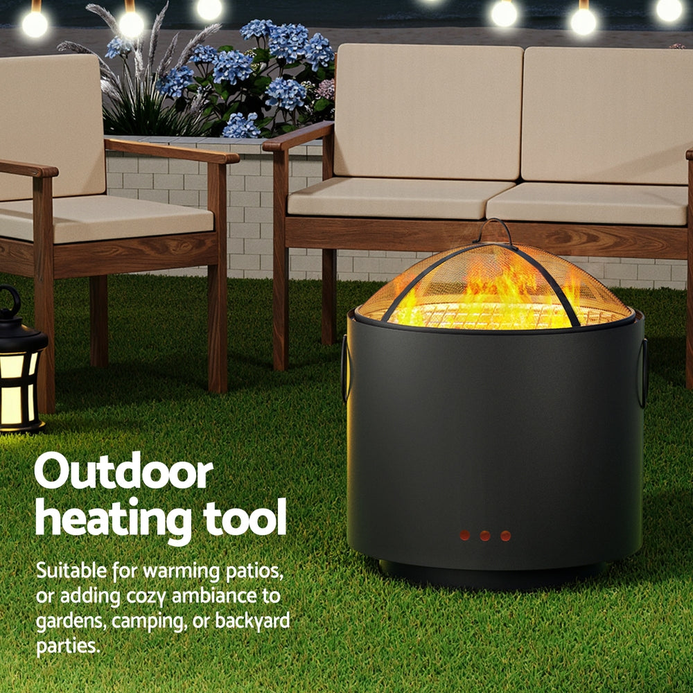 Deep Bowl Fire Pit BBQ Portable Outdoor Fireplace for Garden Patio