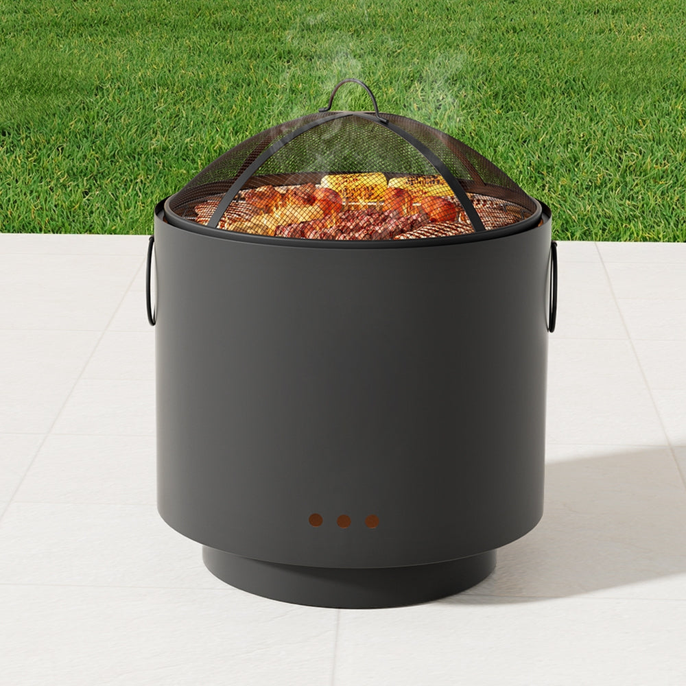 Deep Bowl Fire Pit BBQ Portable Outdoor Fireplace for Garden Patio