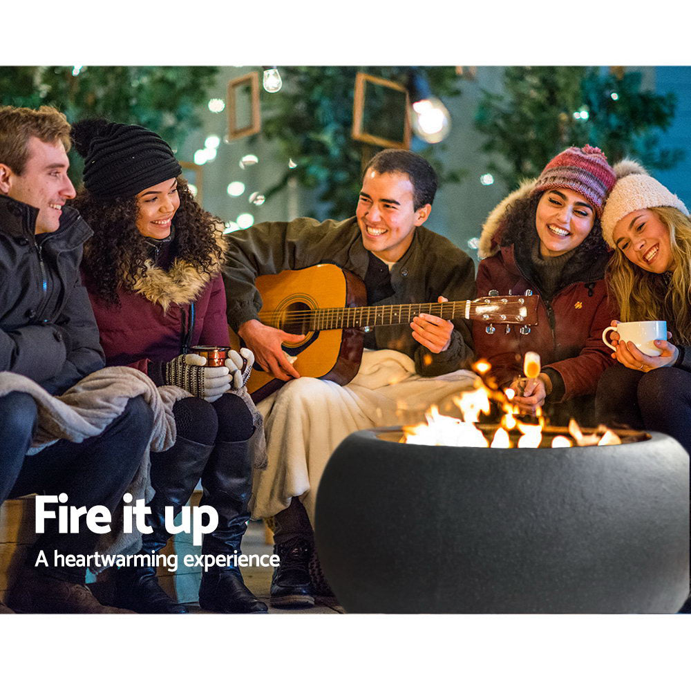 Fire Pit Bowl Black 61Cm