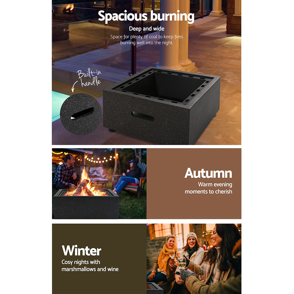 Outdoor Fire Pit Patio Charcoal Firepit Heater